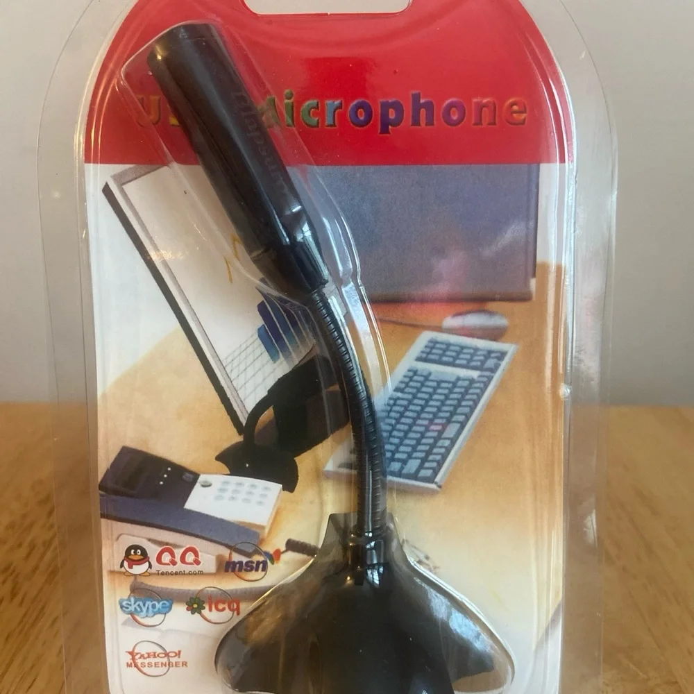 USB Desktop Computer Microphone Stand Black - Picture 2 of 3